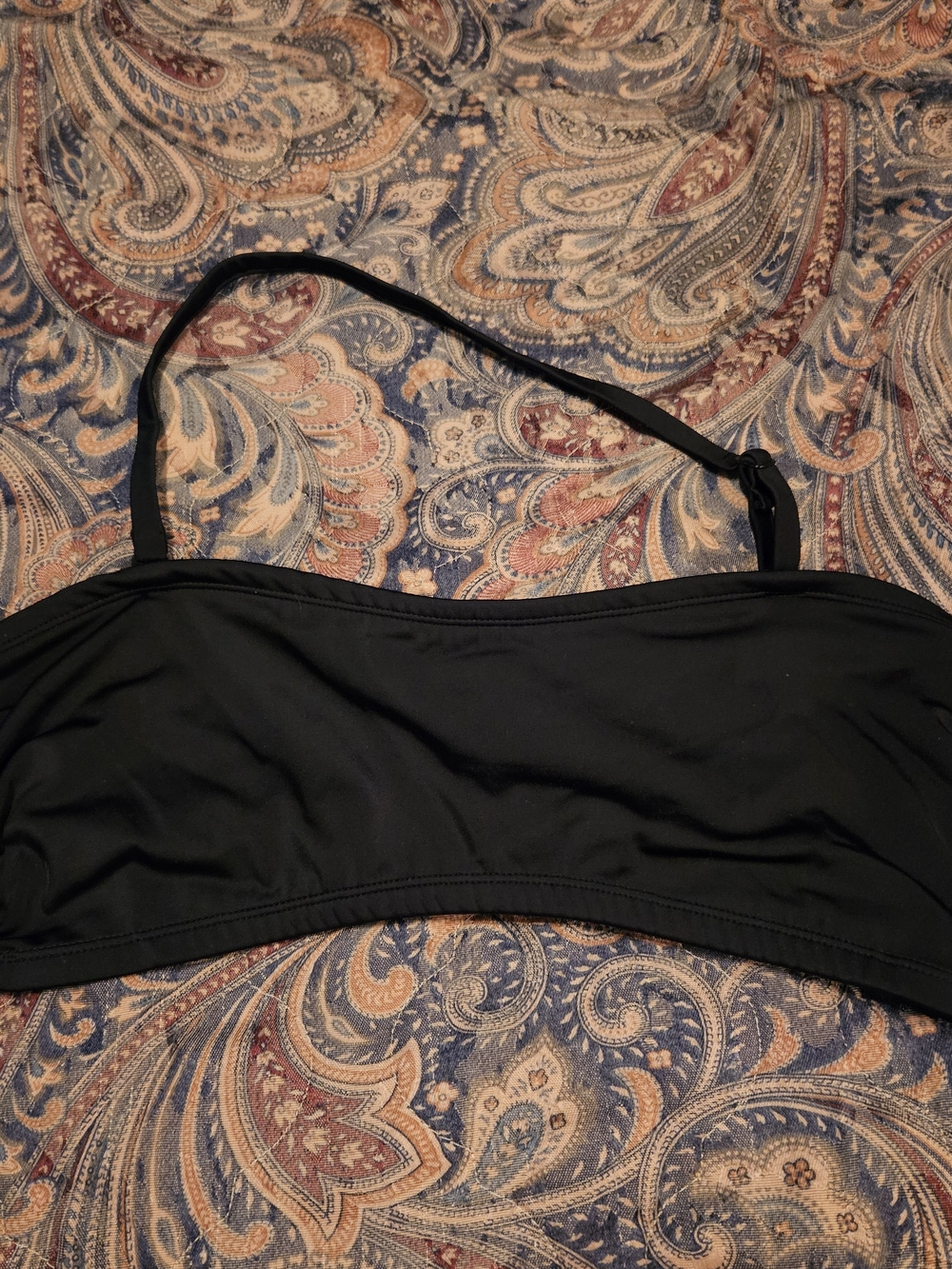 VENUS Black Bandeau Bikini Top with Single Removable Strap Size 14 - Picture 11 of 11